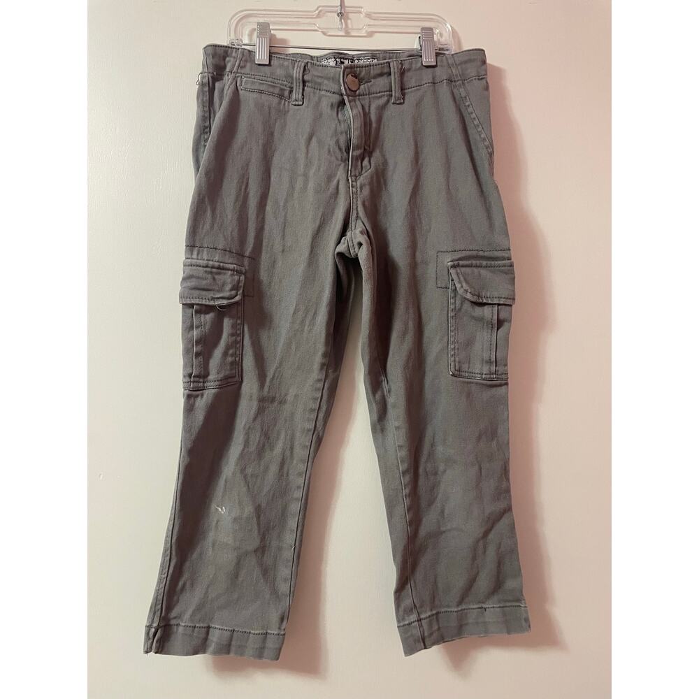 17/21 exclusive denim gray cargo capri pants